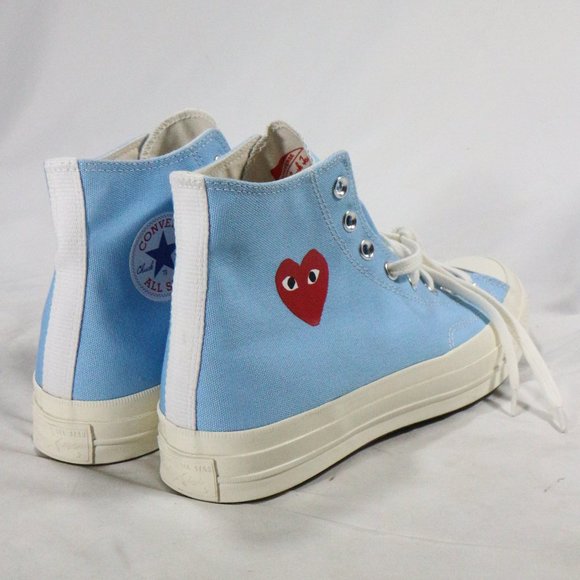 RARE Comme des Garçons PLAY x Chuck 70 High Bright Blue NEW Sz 10.5 US Men - Picture 8 of 15